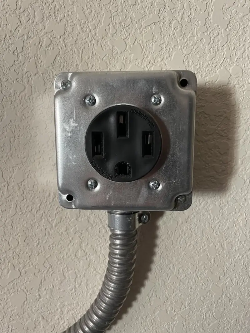 NEMA 14-50 outlet installed for Electrical Panel Upgrade in Berne