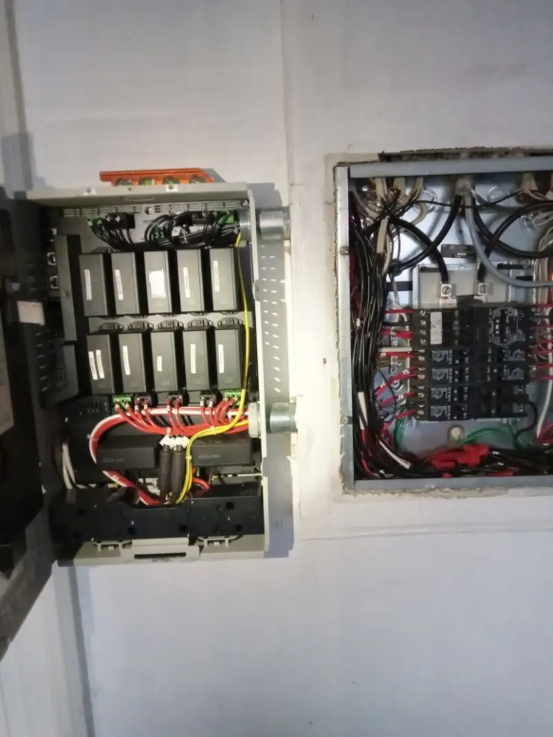 Electrical panel upgrade completed for Security Camera Wiring in Berne